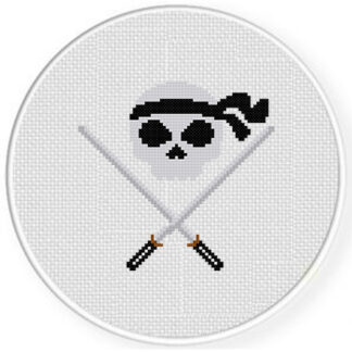 Ninja Skull Cross Stitch Pattern