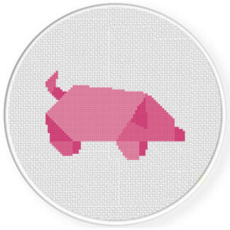 Pig Origami Cross Stitch Pattern