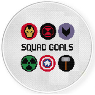 Squad Goals Cross Stitch Pattern