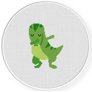 T-Rex Dab Cross Stitch Pattern