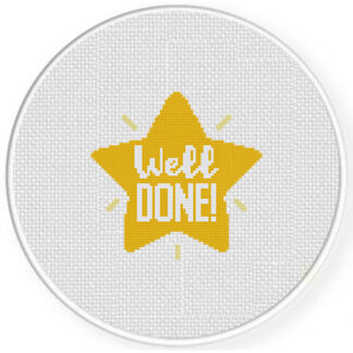 Well Done Star Cross Stitch Pattern