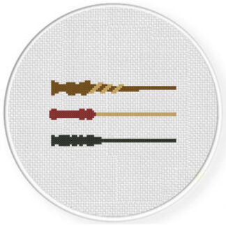 Wizard Wands Cross Stitch Pattern