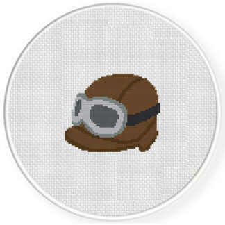 Classy Aviator Helmet Cross Stitch