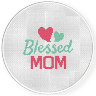 Blessed Mom Cross Stitch Pattern
