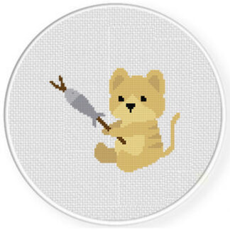 Cat Lunch Cross Stitch Pattern