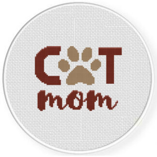 Pet Loving Cat Mom Cross Stitch Pattern