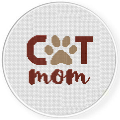 Pet Loving Cat Mom Cross Stitch Pattern – Daily Cross Stitch