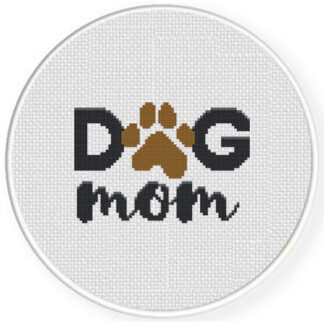 Pawesome Dog Mom Cross Stitch Pattern