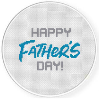 Happy Fathers Day Cross Stitch Pattern