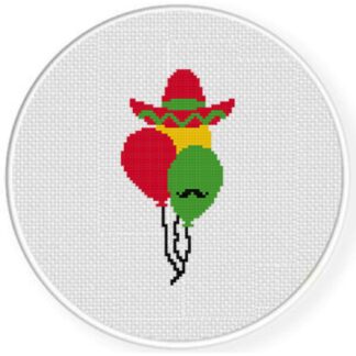Fiesta Balloons Cross Stitch Pattern