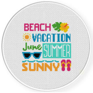 June Summer Cross Stitch Pattern