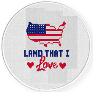 Land that I Love Cross Stitch Pattern