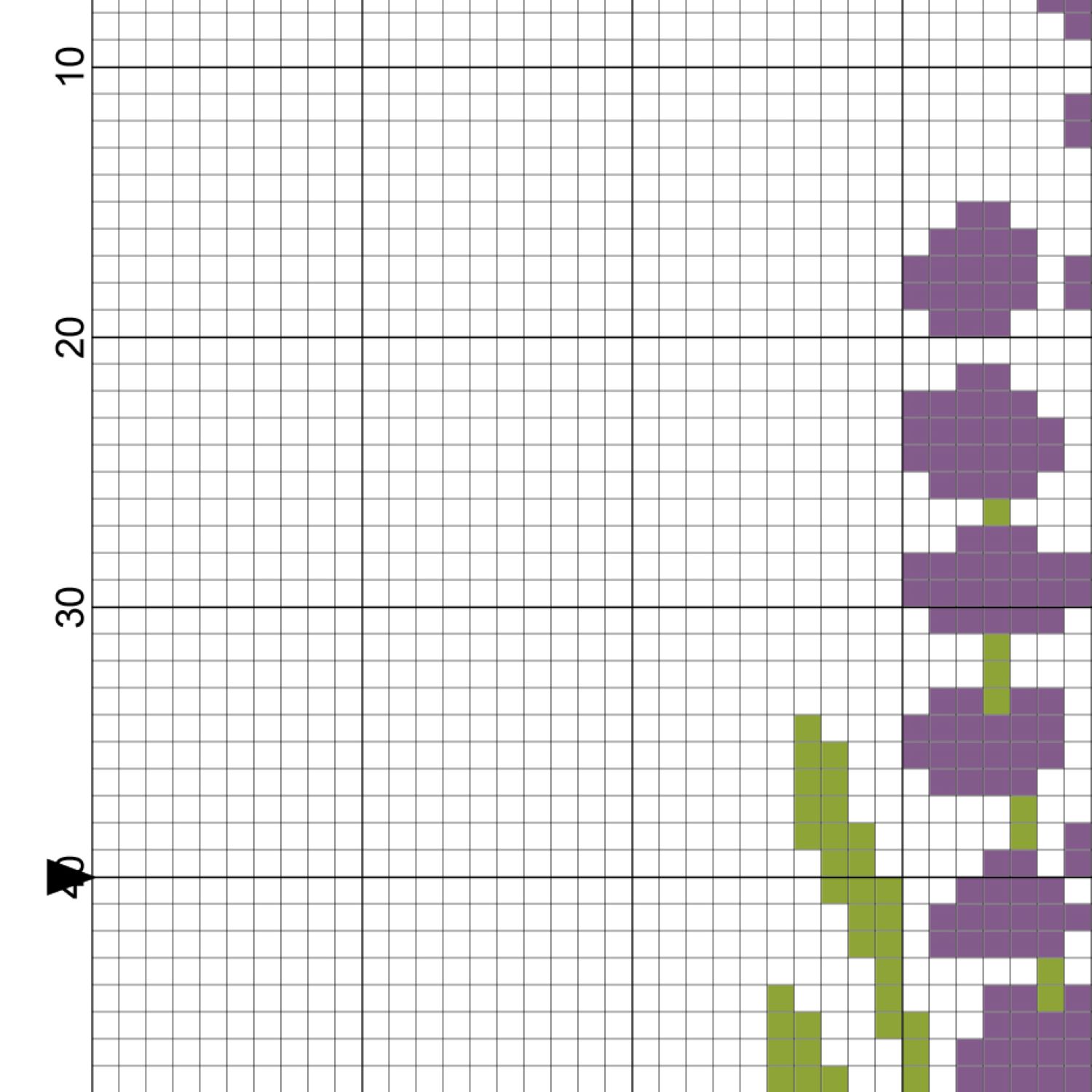 Lavender Cross Stitch Pattern – Daily Cross Stitch