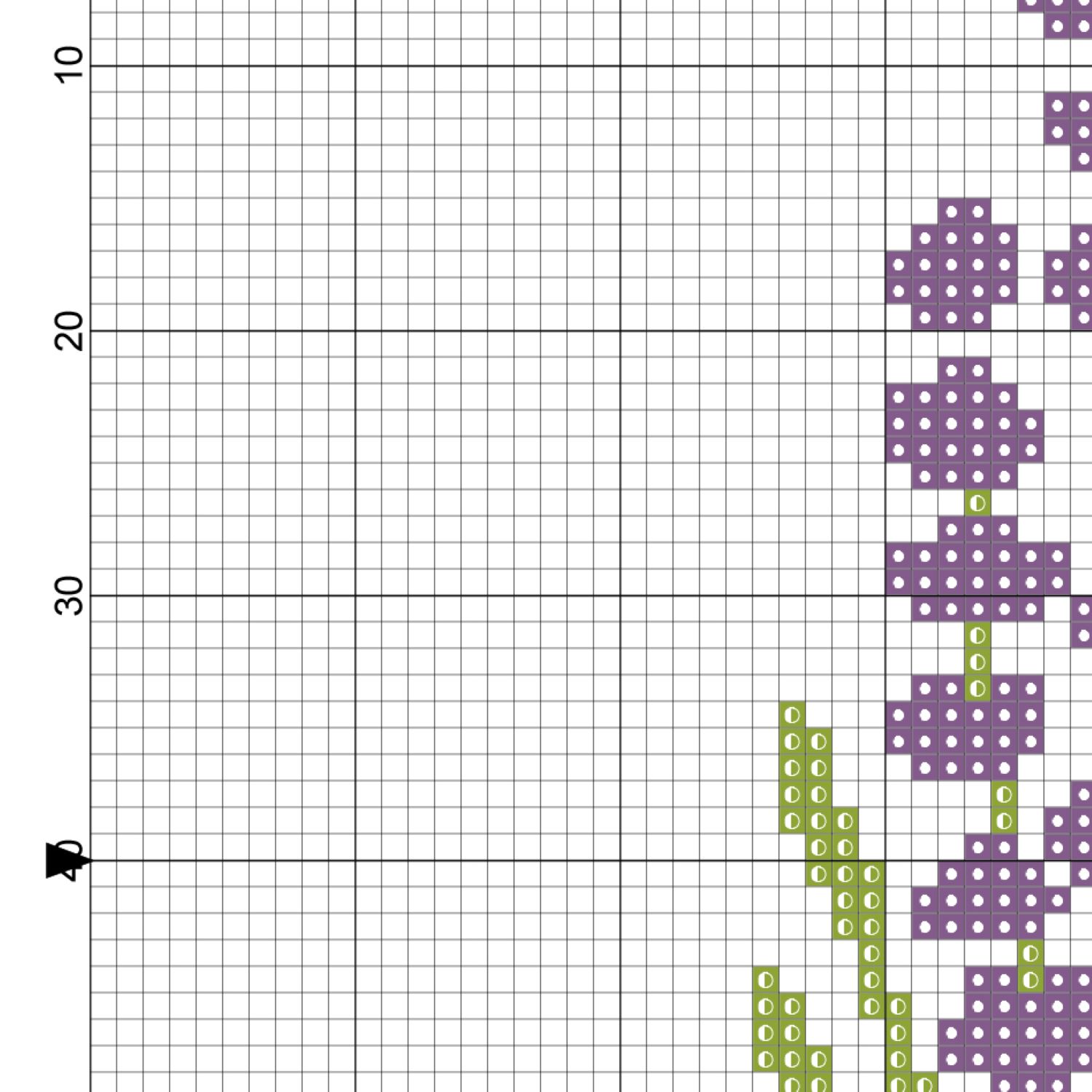 Lavender Cross Stitch Pattern – Daily Cross Stitch
