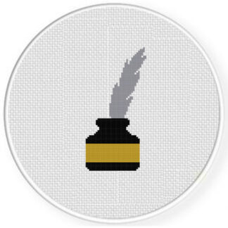 Quill and Ink Cross Stitch Pattern