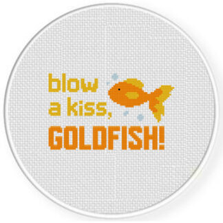 Blow A Kiss, Goldfish Cross Stitch Pattern