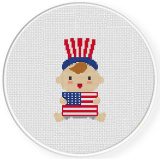Freedom Baby Cross Stitch Pattern