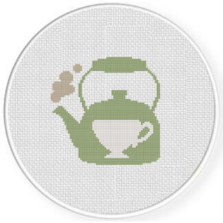 Green Tea Cross Stitch Pattern