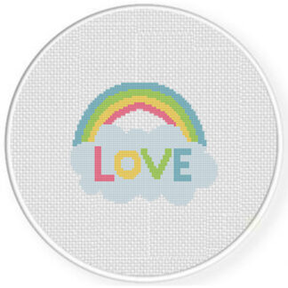 Phenomenal Rainbow Love Cross Stitch Pattern