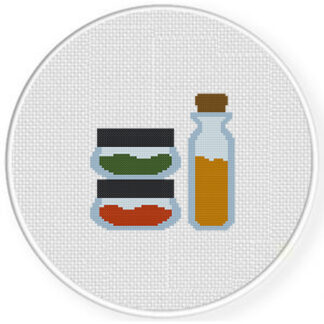 Spices Cross Stitch Pattern