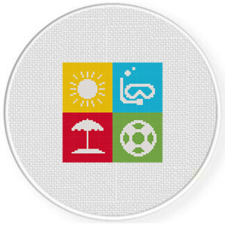 Summer Time Cross Stitch Pattern