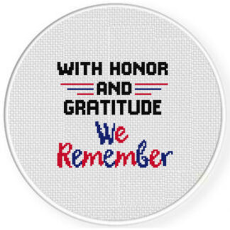 We Remember Cross Stitch Pattern