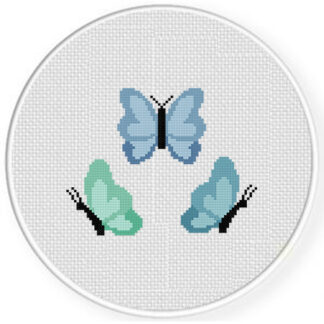 Butterfly Trio Cross Stitch Pattern
