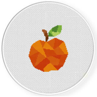 Crystalized Peach Cross Stitch Pattern