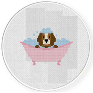 Doggie Bath Cross Stitch Pattern