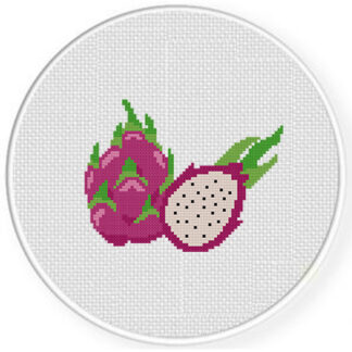 Dragonfruit Cross Stitch Pattern