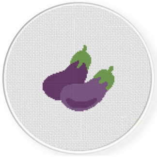 Eggplant Cross Stitch Pattern