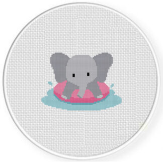 Elephant Floatie Cross Stitch Pattern