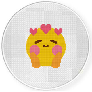 Feeling Loved Emoji Cross Stitch Pattern