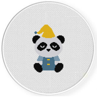 Goodnight Panda Cross Stitch Pattern