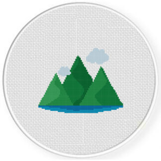 Green Mountains Cross Stitch Pattern