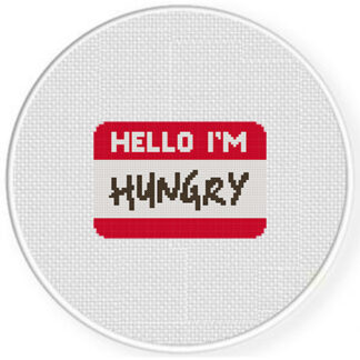 Hello I'm Hungry Cross Stitch Pattern