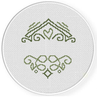 Home Monogram Border Cross Stitch Pattern
