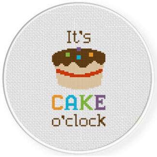 It's Cake O Clock Cross Stitch Pattern