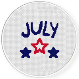 Month Of July Cross Stitch Pattern