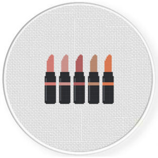 Nude Lipsticks Cross Stitch Pattern
