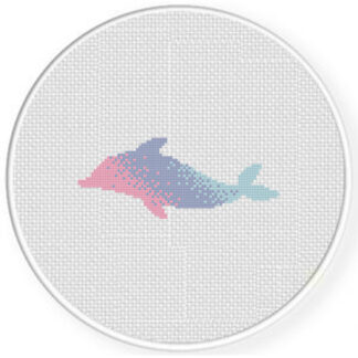 Pastel Dolphin Cross Stitch Pattern