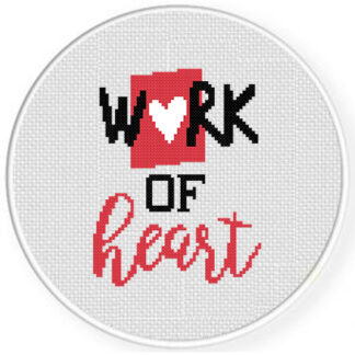 Work Of Heart Cross Stitch Pattern