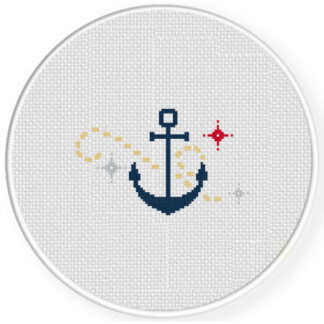 Anchor and Stars Cross Stitch Pattern