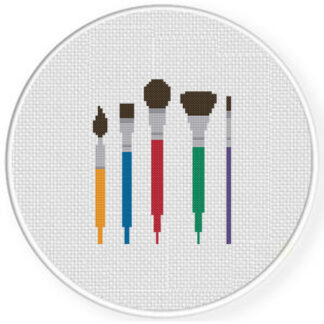 Art Brushes Cross Stitch Pattern