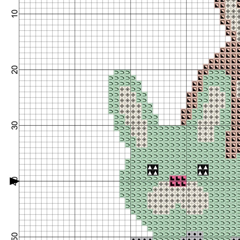 Chubby Bunny Stack Cross Stitch Pattern – Daily Cross Stitch