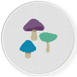 Cool Shrooms Cross Stitch Pattern