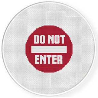 Do Not Enter Cross Stitch Pattern