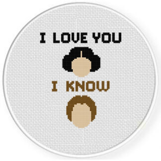 I Love You, I Know Cross Stitch Pattern