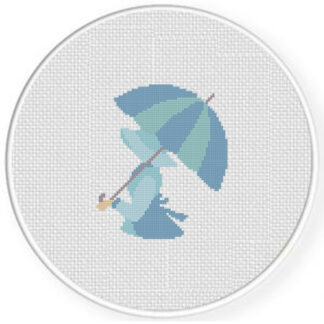 Lady With Umbrella Cross Stitch Pattern