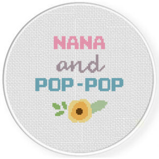 Nana And Pop Pop Cross Stitch Pattern